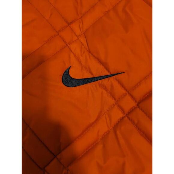 Nike Men's Large Reversible Quilted Bomber Jacket Swoosh Blue/Orange - Picture 3 of 9